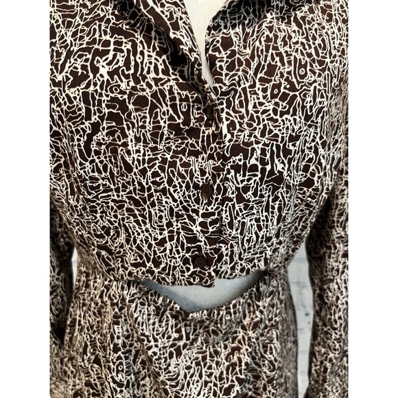 ASTR Womens Brown Snakeskin Print Long Sleeve  Shift Dress Size Large - Picture 3 of 7